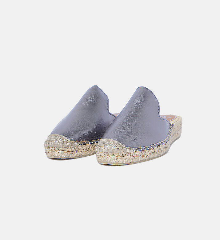 Metallic-effect Mule Espadrilles Metallic-effect Mule Espadrilles