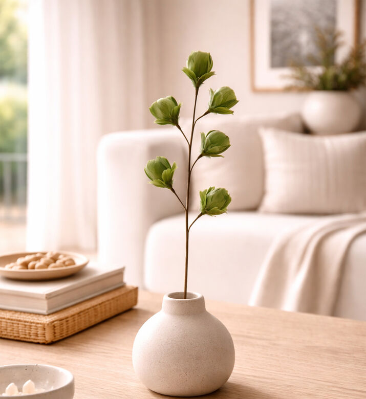 Light and Living Tulip Feather Faux-flower Ornament, Packshot View