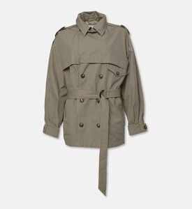 Isabel Marant Pinstripe Belted Outerwear Jacket, Packshot View