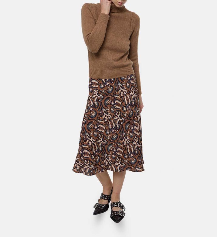 Ba and Sh All-over Print Flared Skirt, Model View Ba and Sh All-over Print Flared Skirt, Model View