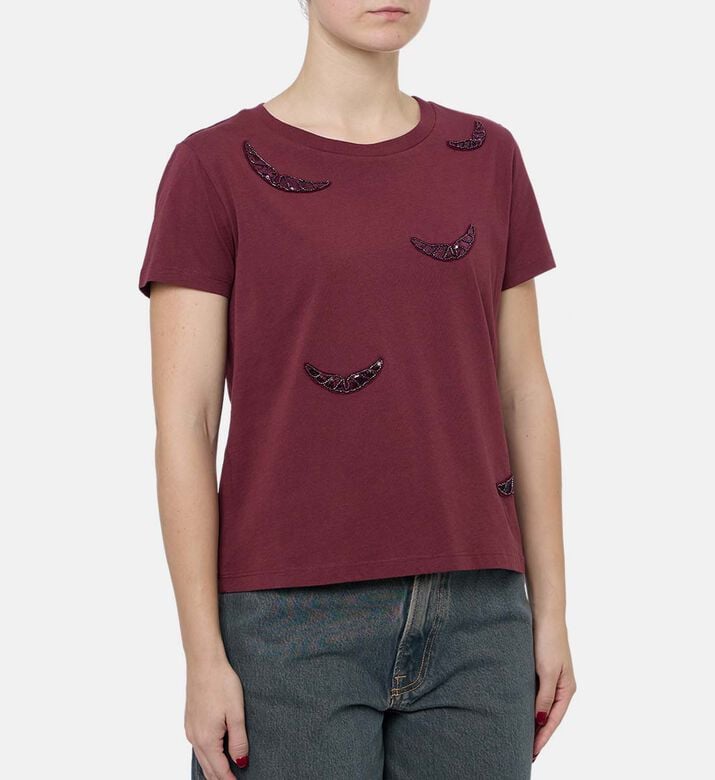 Zadig et Voltaire Ts, Burgundy, L, Model View