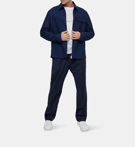 قميص فضفاض قطن بجيب أمامي بغطاء قلاب