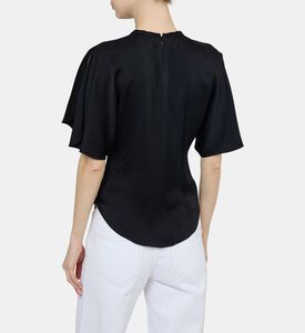 بلوزة كارليتا بأكمام قصيرة ساتان