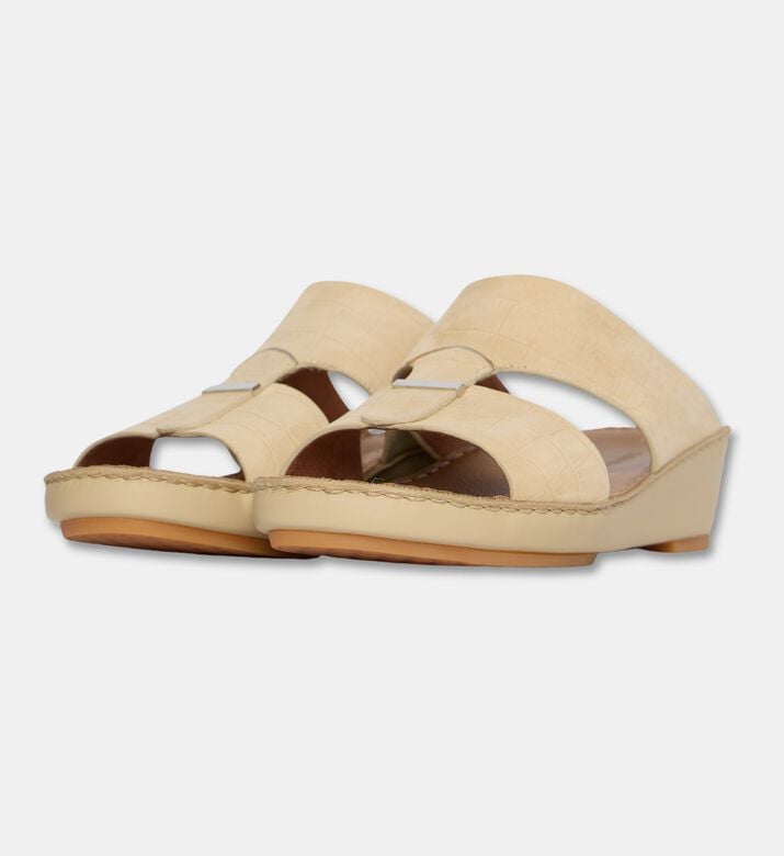 Mario Cerutti Crossover Straps Slide Sandals, Beige, Eu-38, Packshot View