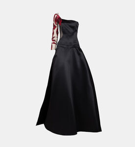 فستان زفاف ساتان بأزهار أفليك