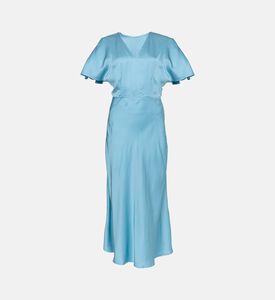 Satin Short-sleeve Midi Dress Satin Short-sleeve Midi Dress