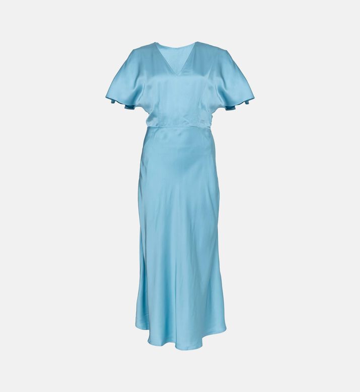 Satin Short-sleeve Midi Dress Satin Short-sleeve Midi Dress