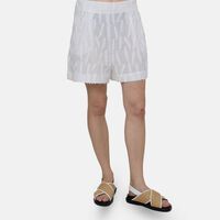 Textured Elastic Waistband Shorts