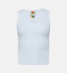 قميص بدون أكمام مطرز بموز