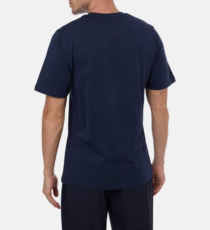 Les Deux Patch Short-sleeve T-shirt, Navy, Xl, Model View