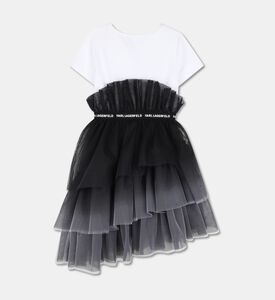 Karl Lagerfeld Ruffled Tulle Panel Short-sleeve Dress, Packshot View