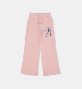 بنطال رياضي قطن بطبعة لوغو