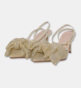 Atana Glitter Mesh Bow Pumps, Packshot View