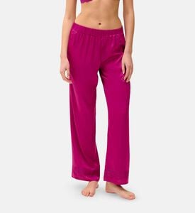 Satin Lace Trim Pajama Pants Satin Lace Trim Pajama Pants