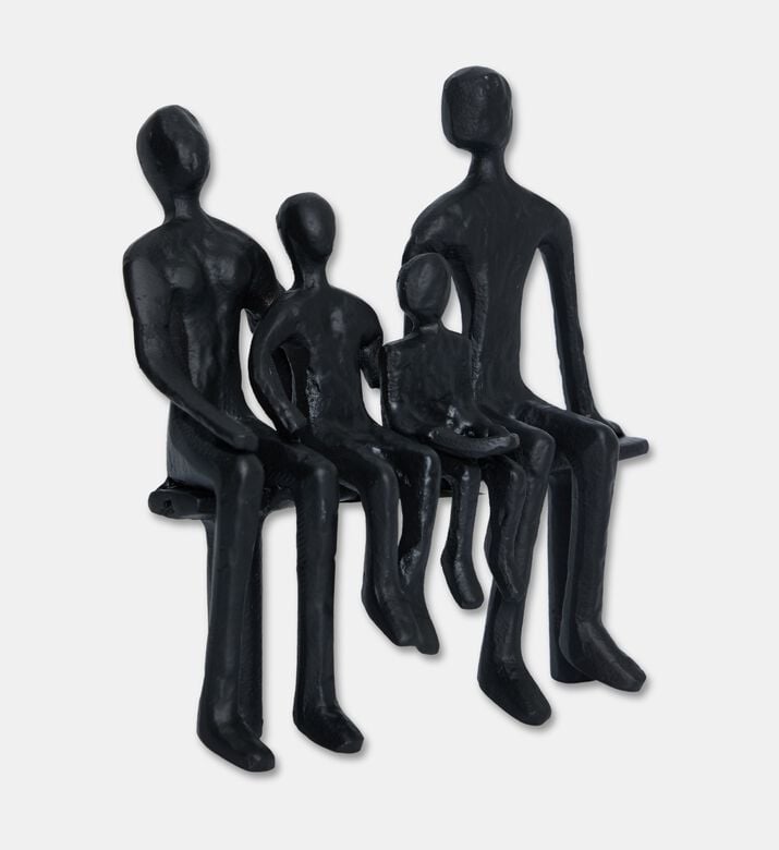 Home Deco and More Family Bench Figurine Sculpture, Packshot View
