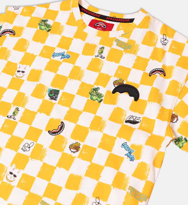 Vanquish Characters Checkered Over T-shirt