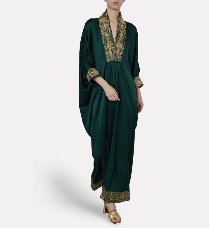 BARG Paisley Embroidered Abaya, Model View