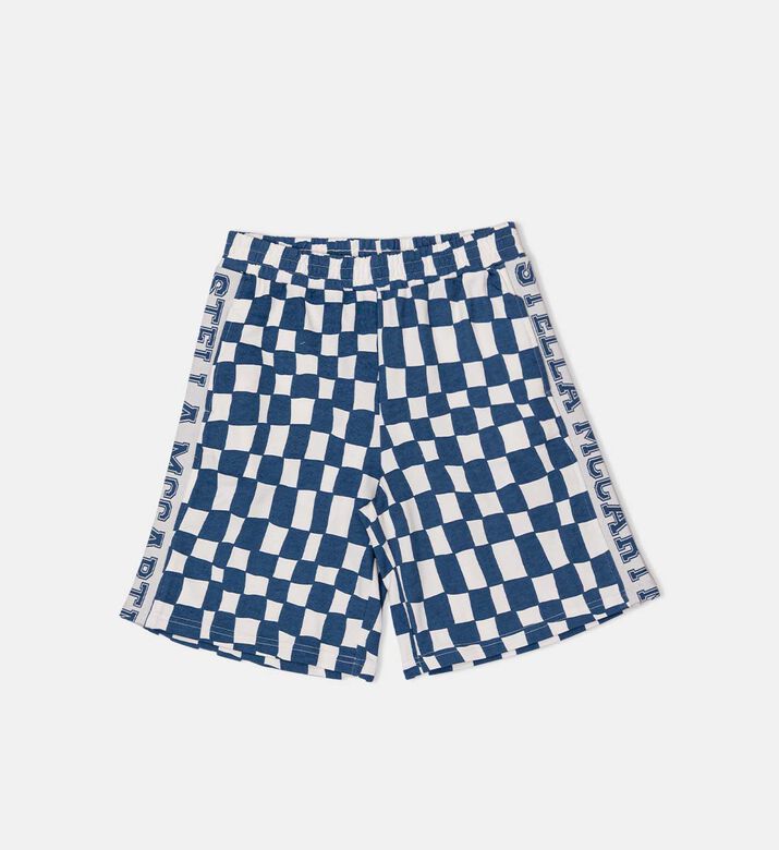 All-over Checkered Print Shorts