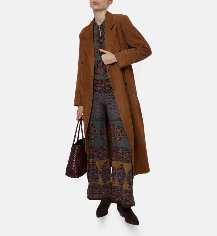 Ba and Sh Double-breasted Trench Coat, Model View Ba and Sh Double-breasted Trench Coat, Model View