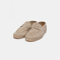 Suede Leather Jute Espadrilles
