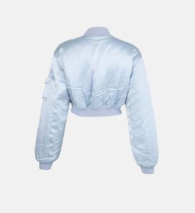 Cut-out Cropped Bomber Jacket