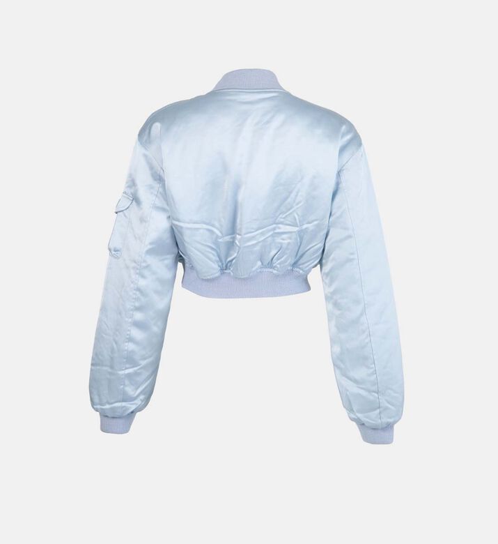 Cut-out Cropped Bomber Jacket