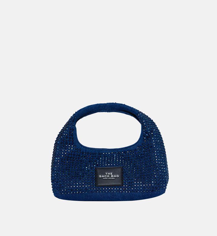 Crystal Denim Mini Sack Bag