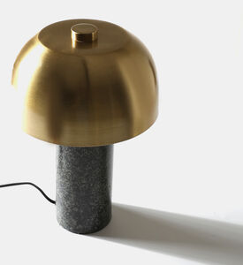 مصباح طاولة لولو معدني مصقول