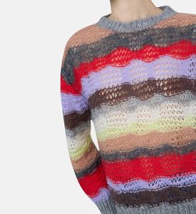 كنزة صوف متعددة الألوان