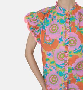 تيشيرت بطبعة أزهار على كاملها