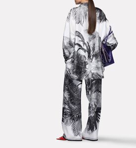 The Attico Abstract-print Button Closure Pants, Model View