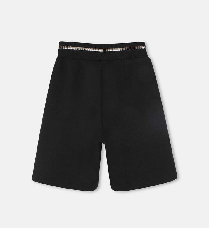 Cotton-blend Logo-print High-waist Shorts