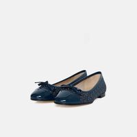 Aida Patterned Cap Toe Ballet Flats