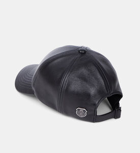 قبعة بيسبول جلد بلوغو معدني