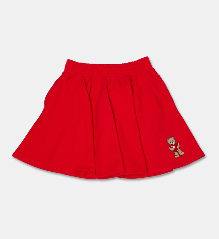 Moschino Kids Logo Bear Flared Mini Skirt, Packshot View