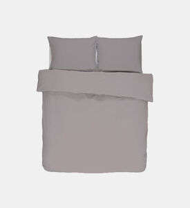 Home Deco and More Lauren Plain Cotton Satin Bed Set, Grey, 200x200-cm, Packshot View