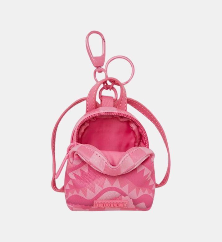 سلسلة مفاتيح بشكل حقيبة ظهر بنمط مربعات