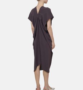 Wide Short-sleeve V-neck Dress