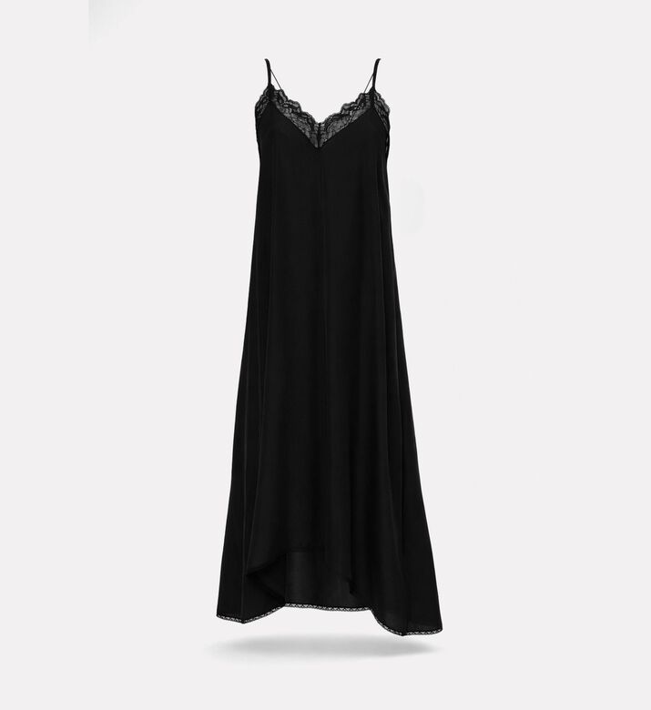 Zadig et Voltaire Risty Lace-trimmed Silk Slip Dress, Packshot View