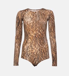 بودي سوت طويل الأكمام بطبعة حيوانات