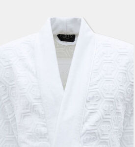 Philip Plein All-over Logo-print Bath Robe, White, S-m, Packshot View