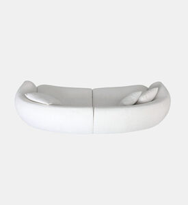 Home Deco and More Wales Four Seater Sofa 2-piece Set, White, Packshot View