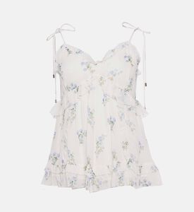 The Kooples Floral-print Peplum Camisole, Packshot View