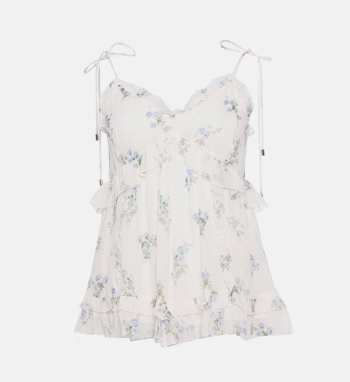 The Kooples Floral-print Peplum Camisole, Packshot View