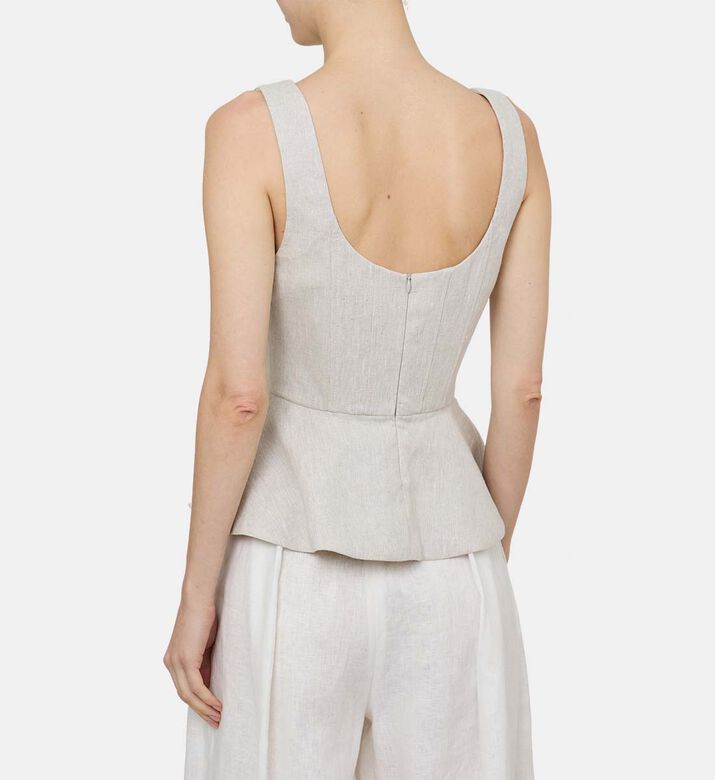 بنطال تيريزا واسع من الكتان