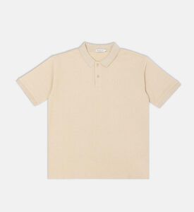 قميص بولو محبوك بشعار