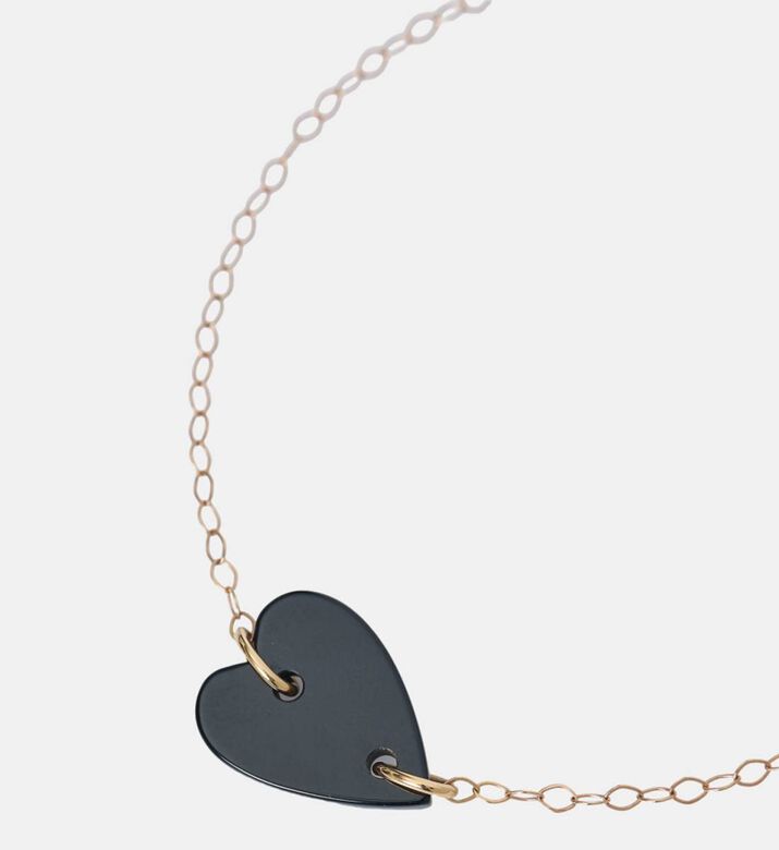 Angele Onyx Heart Bracelet - 18k