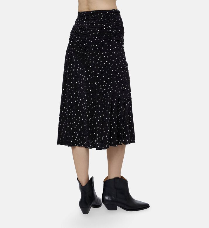 Isabel Marant Ruched Printed Midi Skirt, Model View
