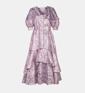 فستان مطرز بالريش