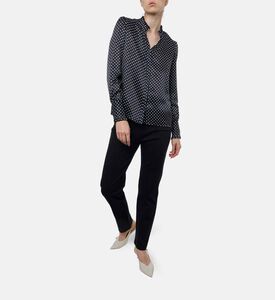 Weill Polka Dots Pattern Long-sleeve Shirt, Model View